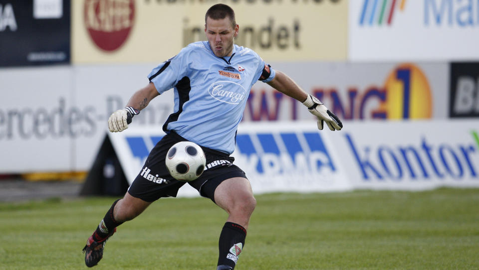 NY RBK-KEEPER: Svenske Daniel �rlund er Rosenborgs siste signering. Svensken bedyrer at han er kommet til Trondheim for � spille f�rstelagsfotball. Foto: Geir Olsen / SCANPIX