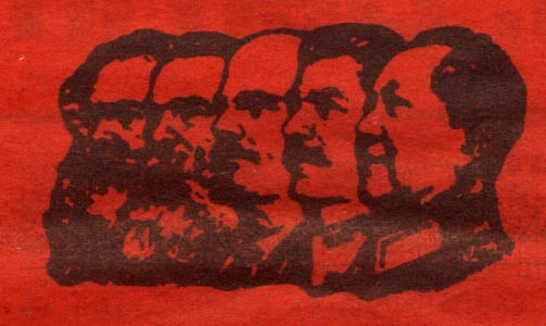 FORBILDENE - I HVERT FALL FRAM TIL 1980-TALLET: Marx, Engels, Lenin, Stalin og Mao. Foto: Den store ml-boka