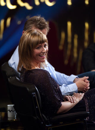 VISER SEG FRAM P� SVENSK TV: M�rtha p� Skavlan i kveld. Programmet ble tatt opp i g�r. Prinsessen fortalte blant annet at hennes skytsengel dufter av roser. Foto: Tommy Pedersen / Expressen