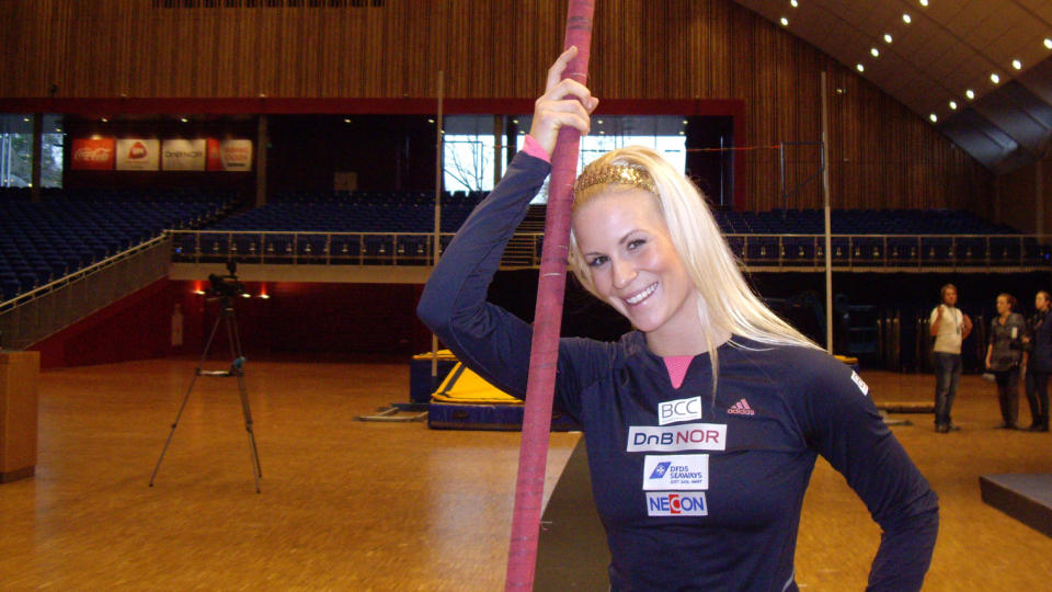 NYTT TRENINGSANLEGG: Cathrine Lars�sen tok onsdag i bruke nye treningsfasiliteter p� Brunstad Conference Center i Stokke utenfor T�nsberg. Der kan hun trene, bo og spise uten at det koster henne ei krone. Foto: Per-Kristian Eriksen / Scanpix