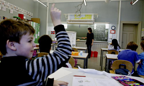 SKOLER RAMMET: Sagene skole har v�rt hardt rammet av svineinfluensa.   
Foto: Krister S�rb� / Dagbladet