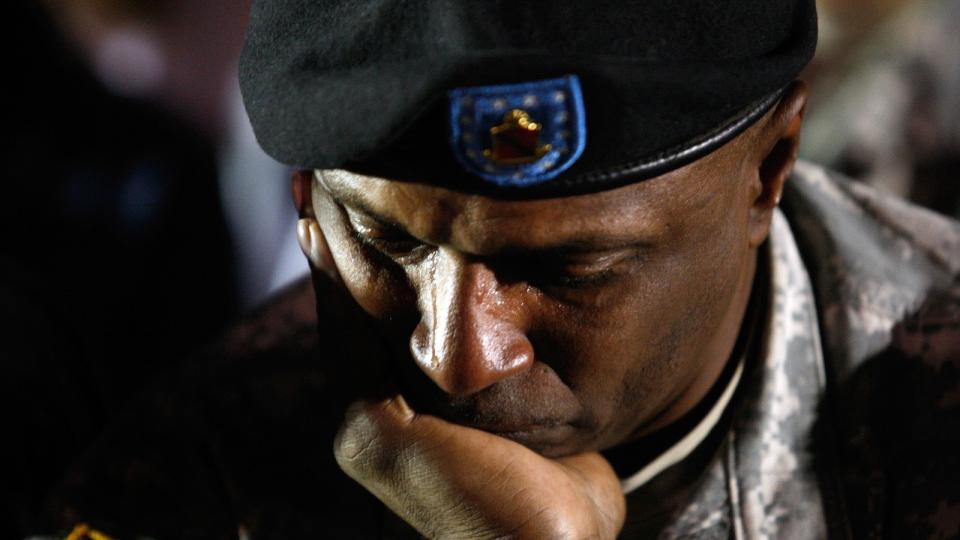 I SORG: Soldatene ved Fort Hood er i sorg etter torsdagens massakre. Foto: REUTERS/Jessica Rinaldi/Scanpix