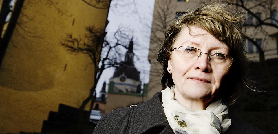 - TULLPRAT: Eva Gabrielson vil ikke ta �ren som n� tilskrives hennes: at hun skulle ha skrevet Stieg Larssons b�ker. Foto: Adrian �hrn Johansen
