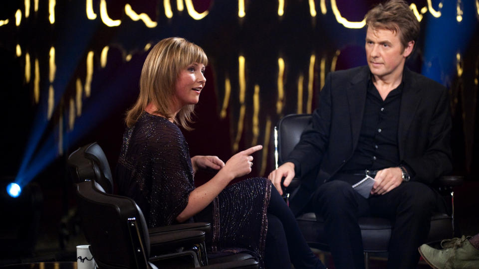ENGLEPRAT: Prinsesse M�rthas minutter som gjest hos Fredrik Skavlan hadde en enorm reklmeverdi, mener mediebyr�et Carat Norge. Foto: Tommy Pedersen/Expressen/Scanpix.