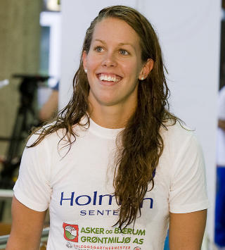 NY REKORD: Ingvild Snildal ble fjerde best i finalen p� 50 meter butterfly. Foto: Heiko Junge / SCANPIX .