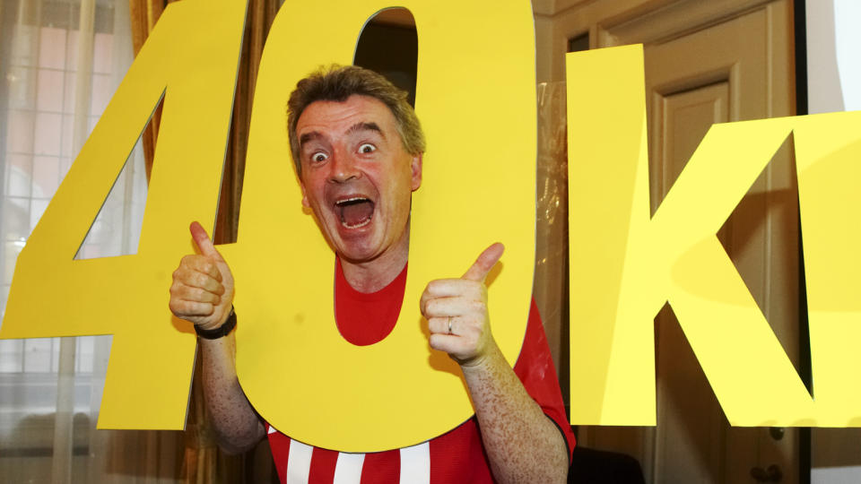  UTL�STE SKREDET:  Ryan Air og Michael O'Leary utl�ste skredet av billigbilletter med fly. Foto: CORNELIUS POPPE, SCANPIX.