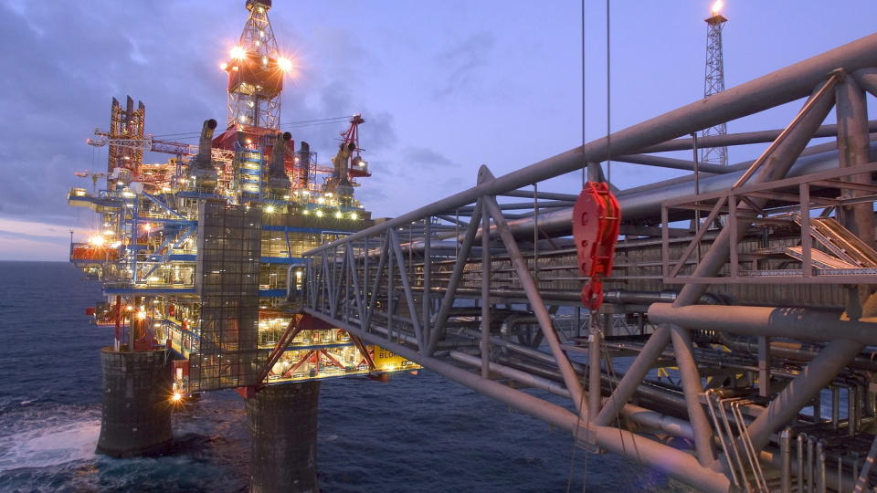 STORT GASSFUNN: Statoil har konstatert gass-kondensat i en br�nn vel 1,5 kilometer vest for Sleipner Vestfeltet. Foto: Statoil