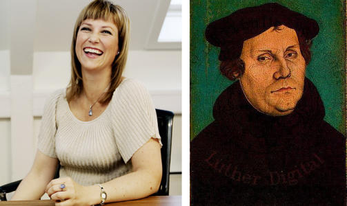 TROEN ER PERSONLIG: Både prinsesse Märtha Louise og reformatoren Martin Luther ville fjerne mellomleddene mellom personen og Gud. De utfordret de religiøse institusjonene, som blir mindre viktige med en slik tro. Foto: SCANPIX/WIKIMEDIA TROEN ER PERSONLIG: Både prinsesse Märtha Louise og reformatoren Martin Luther ville fjerne mellomleddene mellom personen og Gud. De utfordret de religiøse institusjonene, som blir mindre viktige med en slik tro. Foto: SCANPIX/WIKIMEDIA