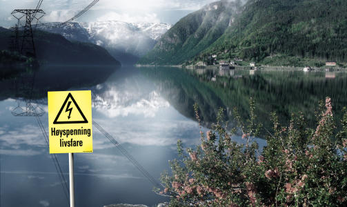 SKREKKEN: Slik ser aksjonistene for seg monsterlinjene over Hardangerfjorden. Montasje: Bevarhardanger.no.