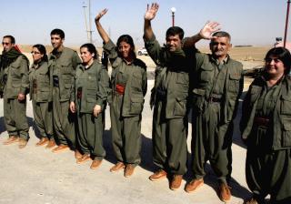 PKK-OPPR�RERE DRO OVER TIL TYRKIA: �tte av oppr�rerne fra en PKK-leir i Kandil-fjellene i Nord-Irak som la ned v�pnene 19. oktober i �r. Foto:  REUTERS/Cihan/Alihan Hasanoglu