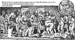 GUD TENKER UT SYNDEFLODEN: Gud ser hvor mye menneskene synder p� jorden, og finner ut at han skal drepe alle sammen - bortsett fra Noah og hans familie. Tegning: R. Crumb/Verdens skabelse/Carlsen