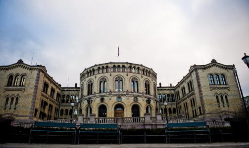 HER JOBBET HAN: Den siktede i i forbindelse tyveri av Munch-kunst, ble p�grepet inne i Stortinget i forrige uke. Foto: H�KON EIKESDAL.