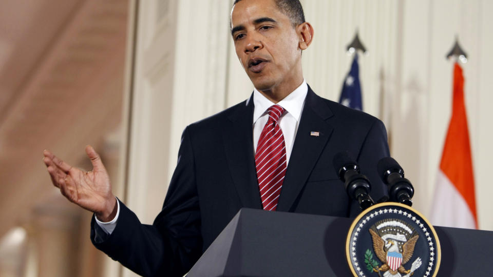 GRATULERTE:   President Barack Obama gratulerte onsdag verdens muslimer med den �rlige hajj-feiringen. Foto: REUTERS / Larry Downing / SCANPIX