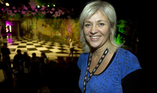 P� SKINNER: Eva Rytgerson Bie i NRK forteller at alt g�r p� skinner.