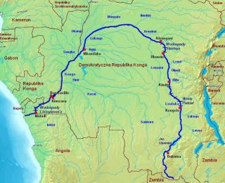 KONGOFLODEN: 4700 kilometer lang, Afrikas nest lengste elv, etter Nilen. Det er 1770 km Foto: WIKIMEDIA