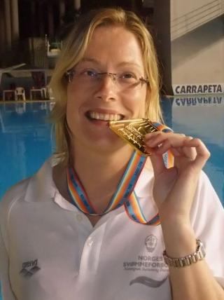 VERDENS BESTE: Cecilie Drabsch Norland tok gull p� 50 meter fri i VM. Foto: Norges Sv�mmeforbund