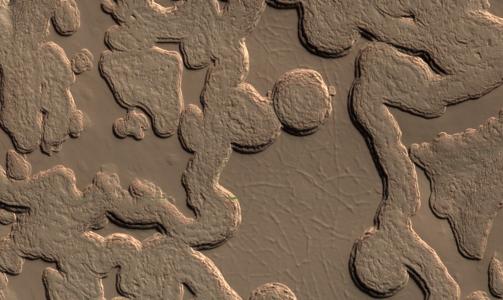 S�RPOLEN P� MARS: Dette bildet er tatt fra april til august 2009. Foto: REUTERS/NASA/JPL/University of Arizona