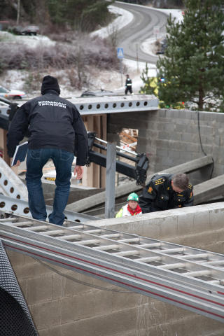 ARBEIDSULYKKEN p� Froland tok livet av en person. Foto: Tor Johnsen.