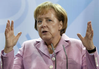 DELTAR: Tysklands forbundskansler Angela Merkel. Fotoe: AP Photo/Michael Sohn