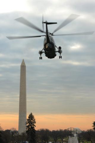 FLYR INN: Marine One er helikopteret Obama trolig vil ankomme Oslo i.  Foto: EPA