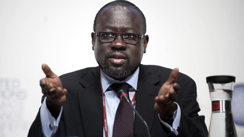 FORBANNET: G77-landenes leder, Lumumba Stanislaus Di-Aping, er sterkt kritisk til det danske utkastet til klimaavtale. Foto: REUTERS/SCANPIX