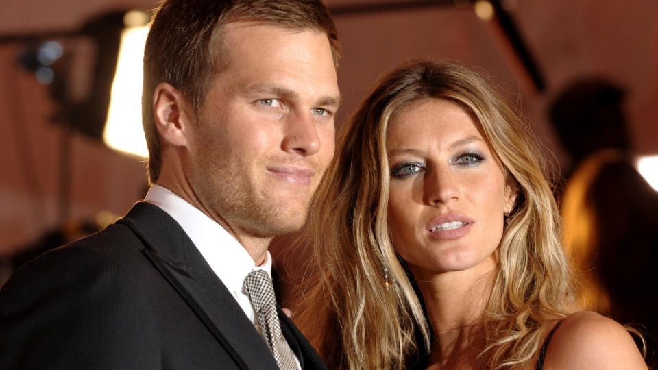 NYBAKTE FORELDRE: Den lille gutten er Gisele B�ndchens f�rste, mens ektemannen Tom Brady allerede har en s�nn fra et tidligere forhold. Foto: AP Photo/Peter Kramer