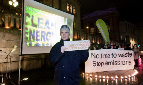 OPTIMIST: Truls Gulowsen, leder i Greenpeace Norge, er optimistisk med tanke en god klimaavtale i K�benhavn. Foto: Nina Hansen / Dagbladet