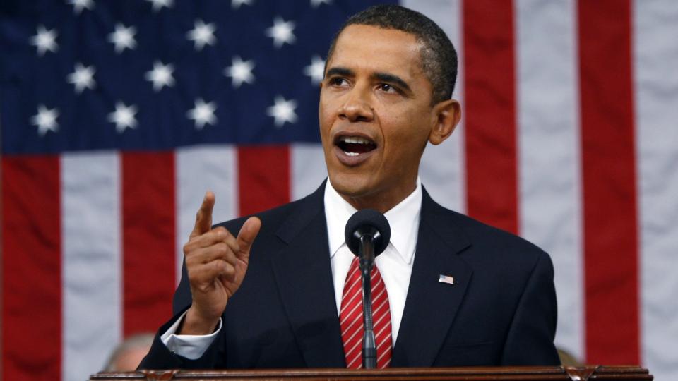 STORE FORVENTNINGER: Det er ventet at Barack Obama vil utf�re en sofistikert man�ver av en tale i Oslo r�dhus i morgen. Foto: JASON REED / REUTERS / SCANPIX