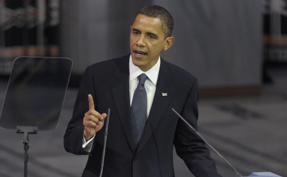- HISTORISK: President Barack Obama holdt en tale som if�lge USA-ekspert Anders Romarheim klarte det umulige kunststykket � innfri forventningene b�de p� hjemmebane og i resten av verden. Foto: AP