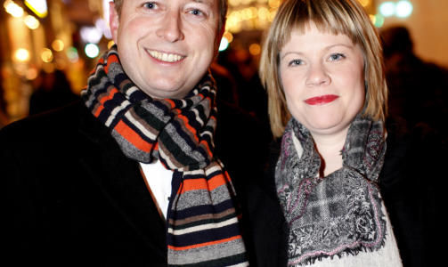 B�rd Vegard Solhjell med f�lge.



Foto: Sara Johannessen / Scanpix