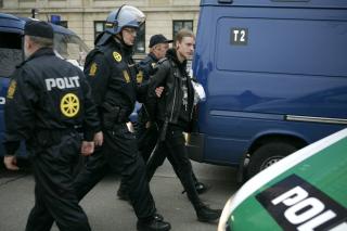 P�GREPET: If�lge dansk politi er de fleste av de p�grepne tilreisende fra andre land. Foto: Torbj�rn Gr�nning