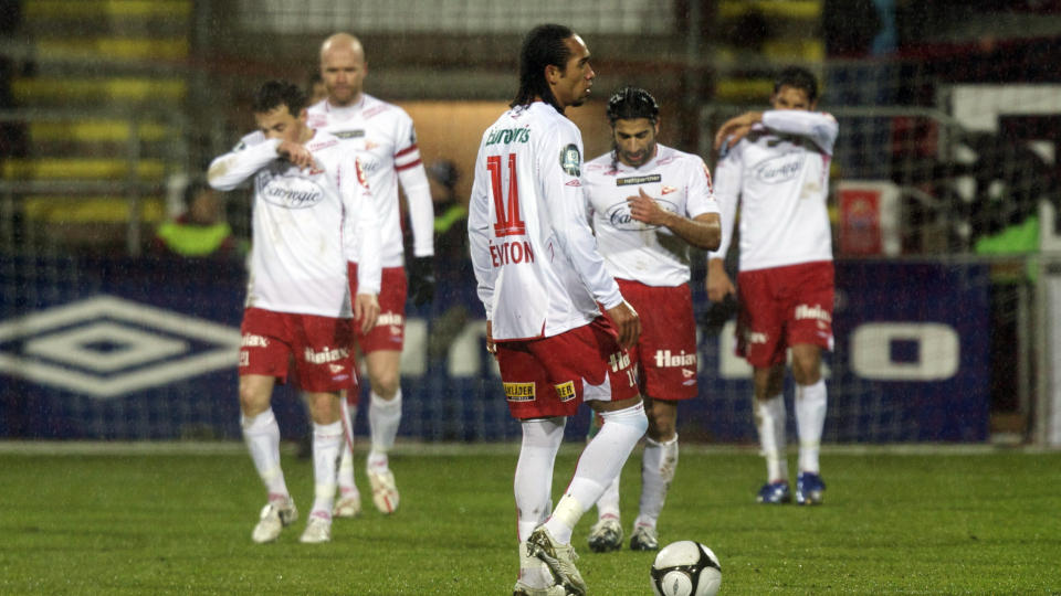 NEDRYKK OG PENGETR�BBEL: Fredrikstads har slitt p� alle fronter det siste halv�ret. Her under tapet mot Sarpsborg i playoffkamp. Foto: Linn Cathrin Olsen / SCANPIX .
