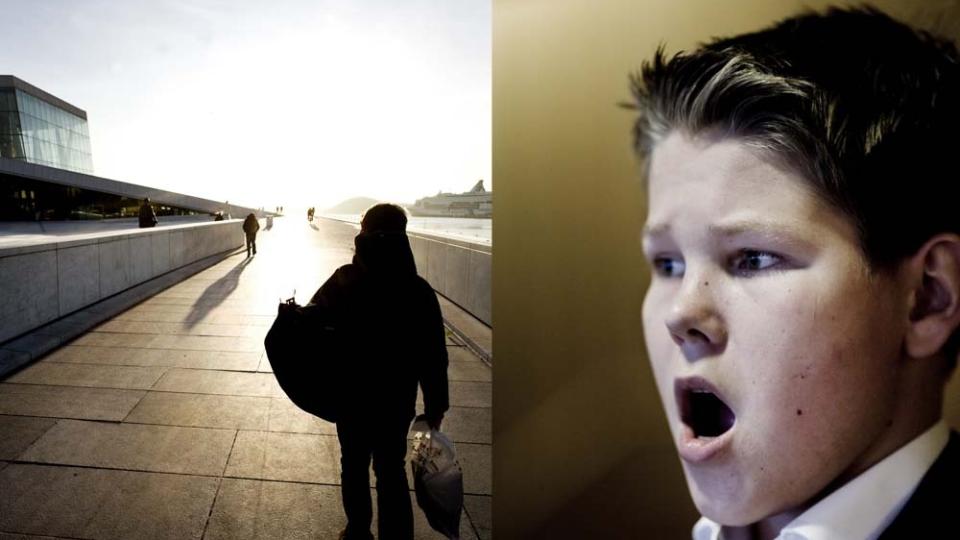 H�ydepunktet: Martin Enger Holm p� vei inn til lanseringskonsert p� Operaen. Vi fulgte 13-�ringen den siste travle uka foran CD-slippet.