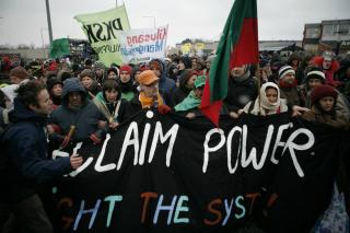 GODT OPPM�TE: Og nettopp det er demonstrantene forn�yde med. Foto: Torbj�rn Gr�nning/Dagbladet