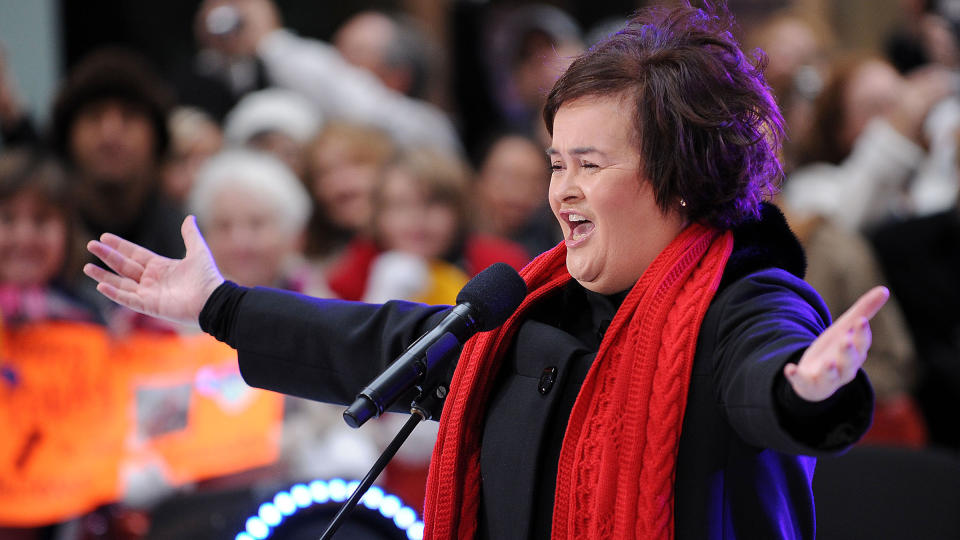 STOR STJERNE I USA: Skotske Susan Boyle (48) tok New York med storm da hun opptr�dde p� selveste Rockefeller Center. I andre deler av verden omtales hun som tilbakest�ende. Foto: STELLA PICTURES