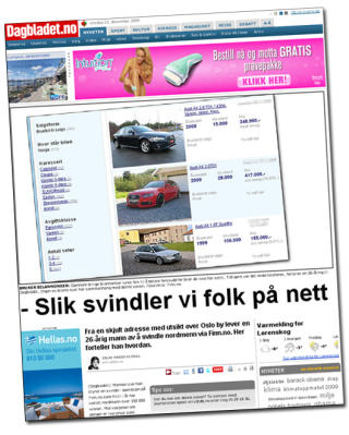 STOD FRAM I DAGBLADET: Den 26 �r gamle mannen som selv hevder � st� bak organisert svindel  for opp mot 200 000 kroner, og som politiet sier har rundt 28 anmeldelser mot seg, stod fram i Dagbladet i desember. Faksimile: Dagbladet.no