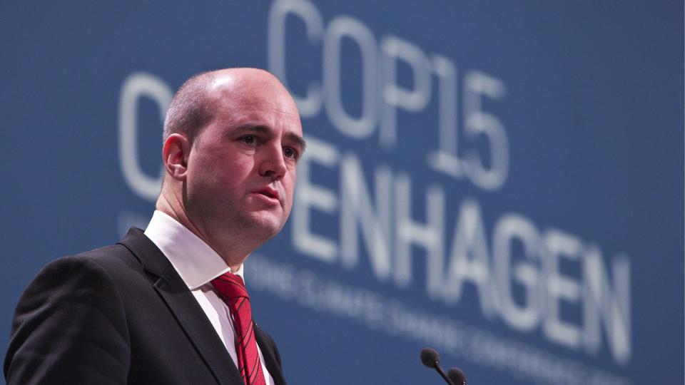 NAZITRUET: Sveriges statsminister Fredrik Reinfeldt. Foto: EPA/Det danske utenriksdepartementet