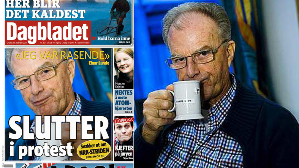 DAGBLADET I DAG: Einar Lunde gikk ut i Dagbladet med beskjed om at han slutter i NRK. Foto: Dagbladet/H�kon Eikesdal