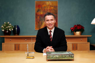 2006 Jens Stoltenberg holder nytt�rstale.
Foto: H�kon Mosvold Larsen / SCANPIX .