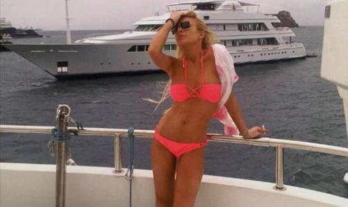 POSERTE: Lindsays bilde p� Twitter.