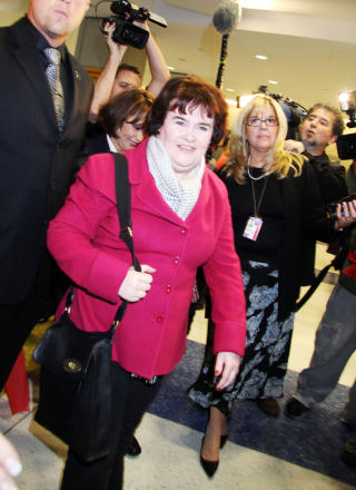 HYSTERI: Det ble oppstyr da verdenskjente Susan Boyle dro til USA. Foto: STELLA PICTURES