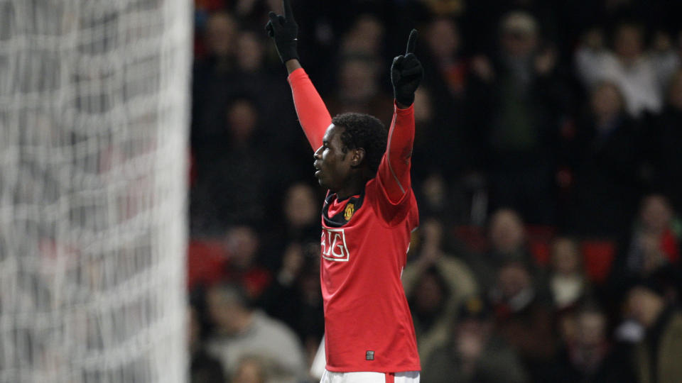 MER M�LMORO: Mame Biram Diouf jubler for sitt f�rste a-lagsm�l for United sist l�rdag. I kveld ble det tre nye m�l i United-drakta, men for reservene. Foto: Jon Super, AP/Scanpix