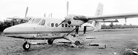 Angrepet: En delegasjon ledet av kongressmann Leo Ray ble angrepet p� flystripa av Folkets Tempel da f�lget skulle dra tilbake til USA den 17. november 1978. Ray og tre andre mennesker ble drept. P� bildet de drepte  under og rundt flyet de skulle tatt hjem.
