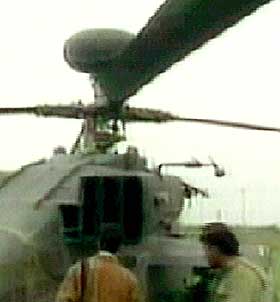 VIST FRAM P� TV:  Irakerne har gjort et kupp. De viste da ogs� fram helikopteret p� iraksk TV i dag. 