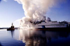  KATASTROFE: 159 mennesker d�de da danskeferja Scandinavian Star brant i Skagerrak natt til 7. april 1990. Skipet var overfylt, og mange passasjerer var p� vei til p�skeferie i Danmark.