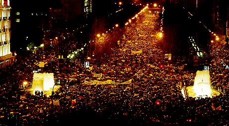 Marchers in Madrid