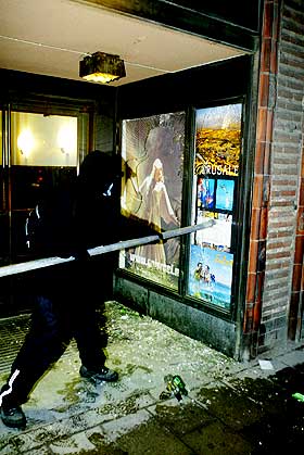 Violent demonstrators in Sweden