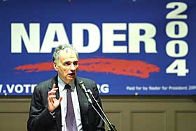 UAVHENGIG KANDIDAT: Ralph Nader.