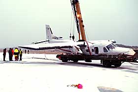 UTSATT: Et annet Dornier-fly fra Kato Air havarerte i Bodø i desember etter å ha blitt truffet av et lyn.
