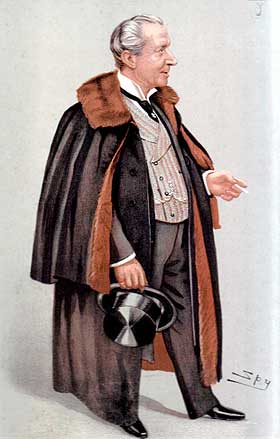 LOJAL LIVLEGE: I flere tiår var Sir Francis Laking (1847-1914) høyt betrodd livlege på Buckingham Palace. Han kjente alle i kongefamilien personlig, og kjente deres sykdomshistorie. Han beskrives som svært lojal, og ville aldri røpe en hemmelighet. Dette bildet stammer fra en magasinreportasje i prestisjetunge Vanity Fair.